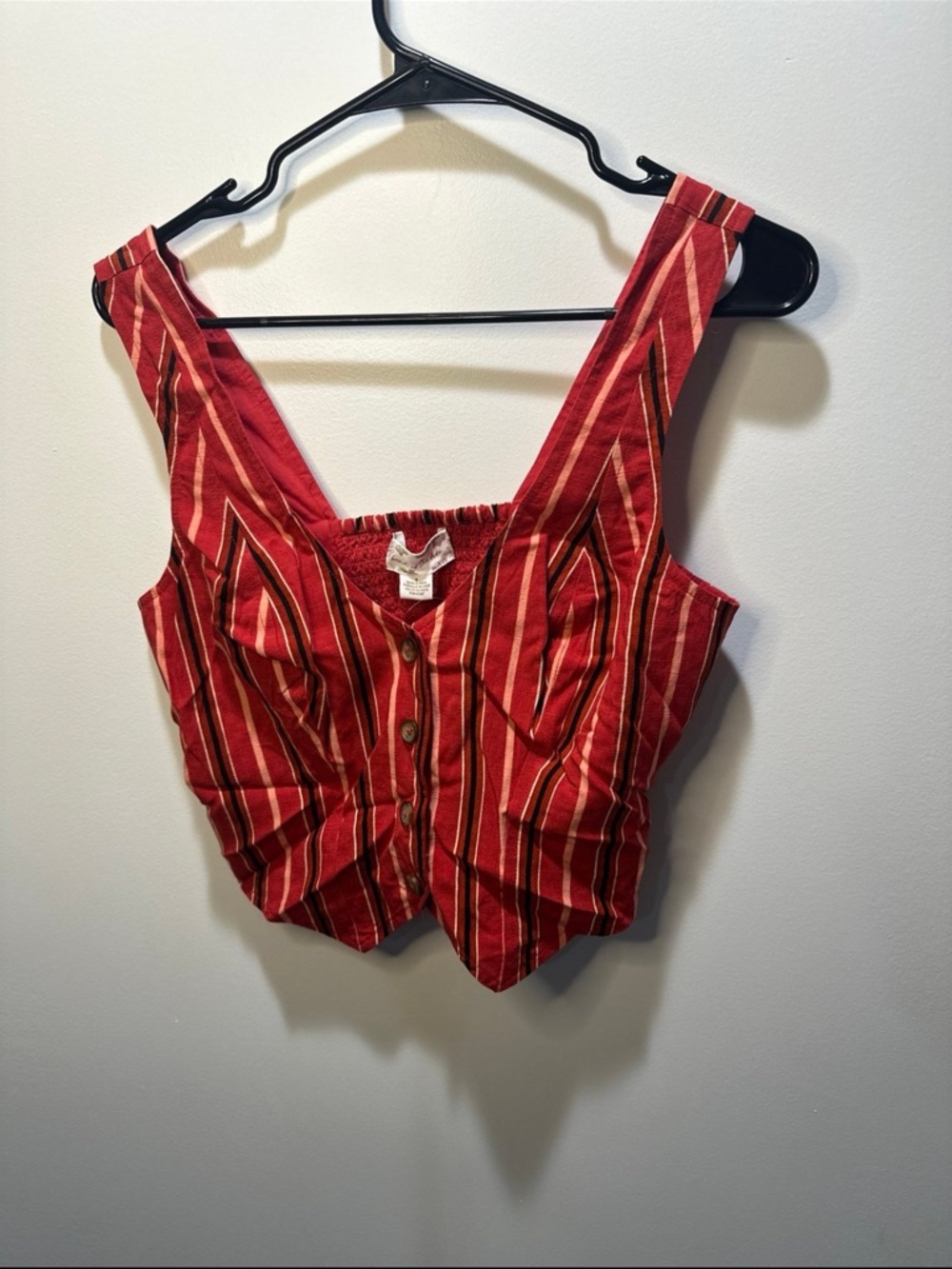 Striped Red Button-Front 2 piece